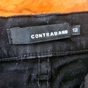 Size 12 contraband short, black jean shorts. Stretchy material.